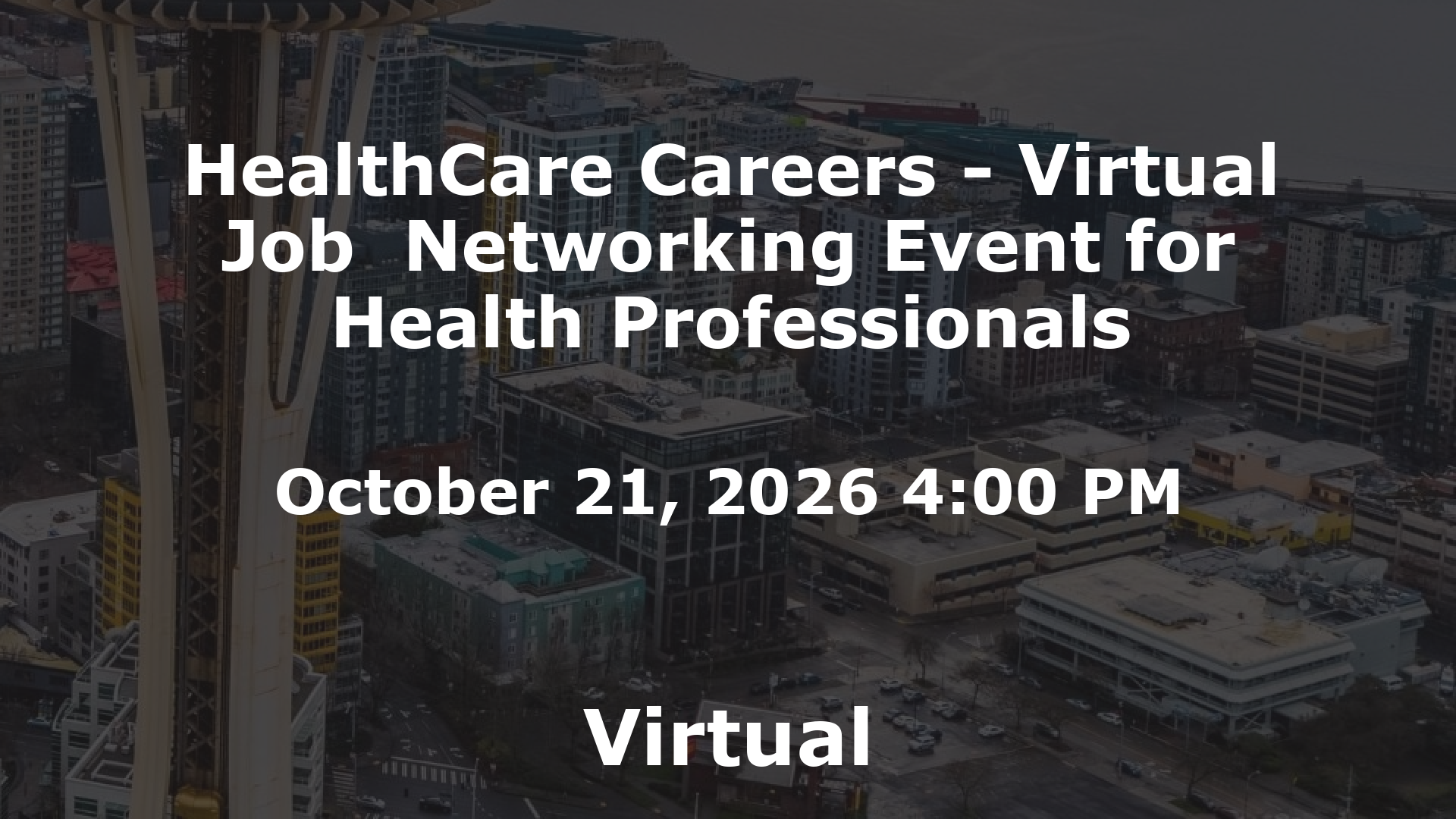 HealthCare Careers - Virtual Job  Networking Event for Health Professionals event image